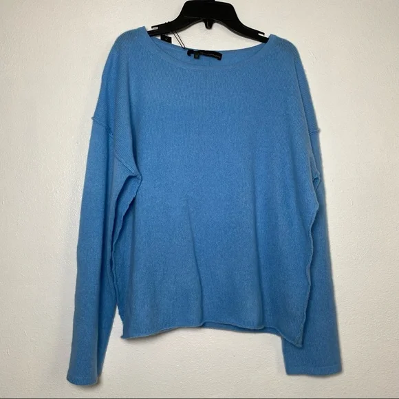 360 CASHMERE Della Sweater in Capri Blue XS Soft - Picture 9 of 10